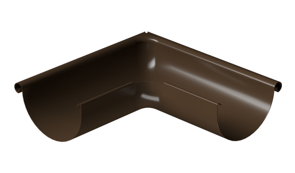 Угол внешний 90° D125 Döcke STAL PREMIUM Каштан, (RAL 8017) купить в Копейске