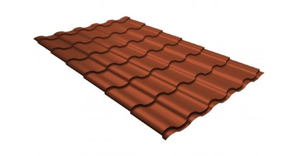 Металлочерепица кредо GL 0,5 GreenСoat Pural RR 750 кирпично-красный (RAL 8004 терракота) купить в Копейске