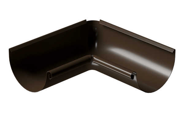 Угол внутренний 90° D125 Döcke STAL PREMIUM Каштан, (RAL 8017) купить в Копейске