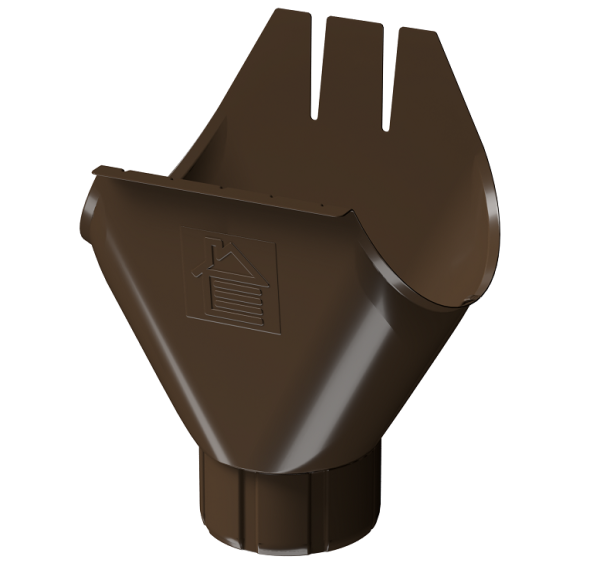 Воронка желоба D125 Döcke STAL PREMIUM Каштан, (RAL 8017) купить в Копейске