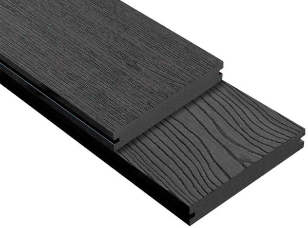 Террасная доска ДПК Outdoor 3D полнотелая STORM/OCEAN BLACK черная купить в Копейске