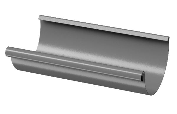 Желоб полукруглый D125 3 м Döcke STAL PREMIUM Графит, (RAL 7024) купить в Копейске