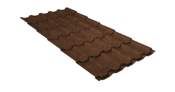 Металлочерепица квинта плюс GL 0,5 Safari Twincolor Brown купить в Копейске