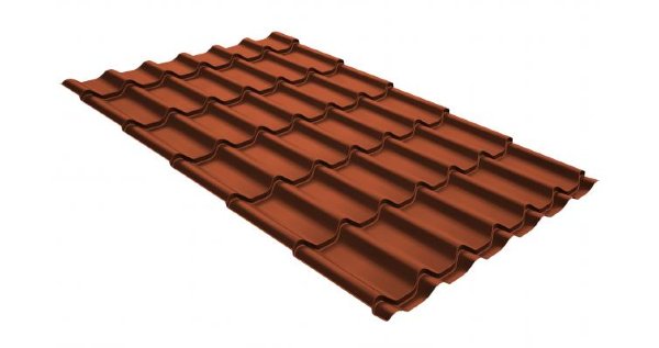 Металлочерепица классик GL 0,5 GreenCoat Pural RR 750 кирпично-красный (RAL 8004 терракота) купить в Копейске