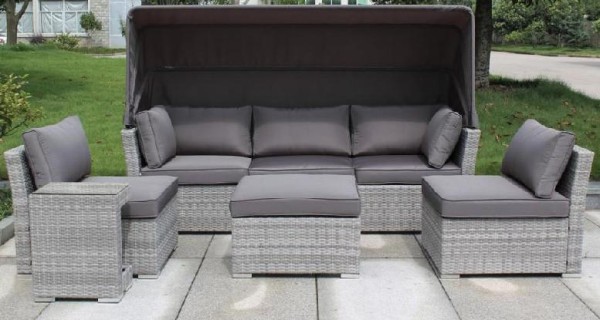 Диван-Трансформер AFINA плетеный из иск. ротанга AFM-320G Grey купить в Копейске