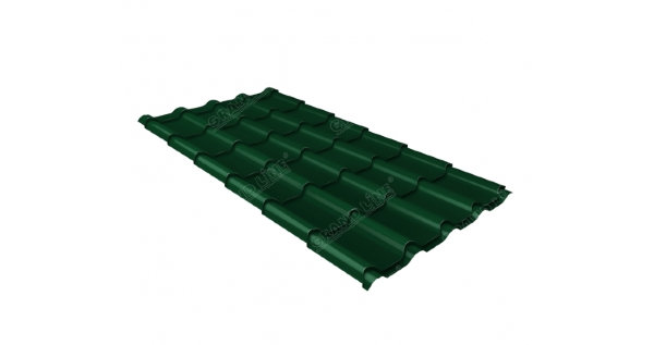 Металлочерепица камея 0,45 Drap RAL 6005 зеленый мох купить в Копейске