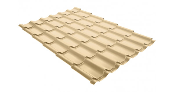 Металлочерепица классик 0,5 Satin RAL 1014 слоновая кость купить в Копейске