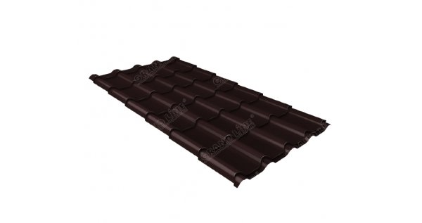 Металлочерепица камея 0,45 Drap RAL 8017 шоколад купить в Копейске