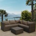 Комплект мебели AFINA плетеной из иск. ротанга YR825A Brown/Beige купить в Копейске