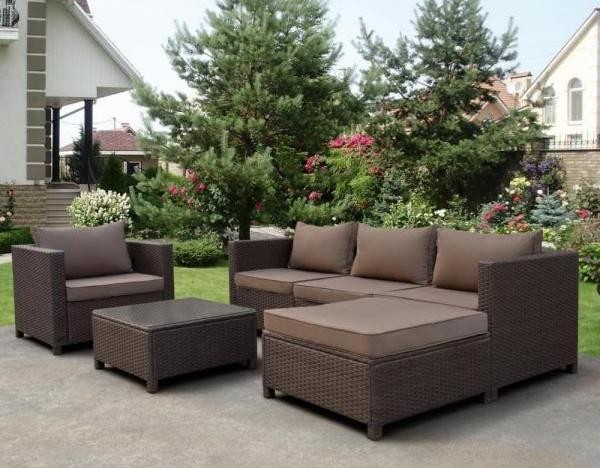 Комплект мебели AFINA плетеной из иск. ротанга YR821A Brown/Beige купить в Копейске