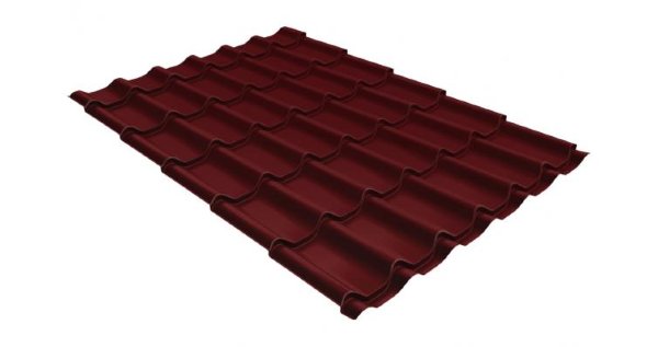 Металлочерепица классик GL 0,5 Quarzit lite RAL 3005 красное вино купить в Копейске