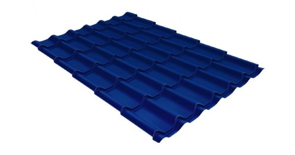 Металлочерепица классик 0,5 Satin RAL 5005 сигнальный синий купить в Копейске