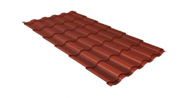 Металлочерепица кредо GL 0,5 Velur20 RAL 8004 терракота купить в Копейске