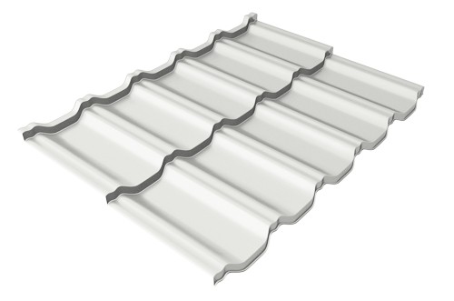 Металлочерепица модульная Квинта Uno Grand Line c 3D резом 0,5 Satin RAL 9003 сигнальный белый купить в Копейске