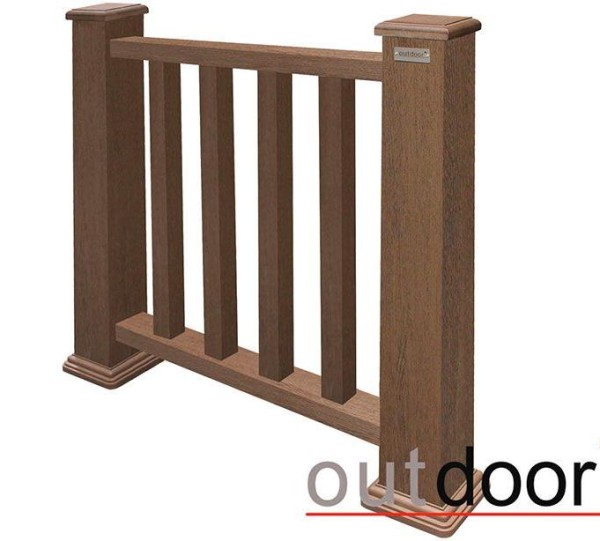 Ограждение из ДПК Outdoor Классик 3D STORM коричневый микс купить в Копейске