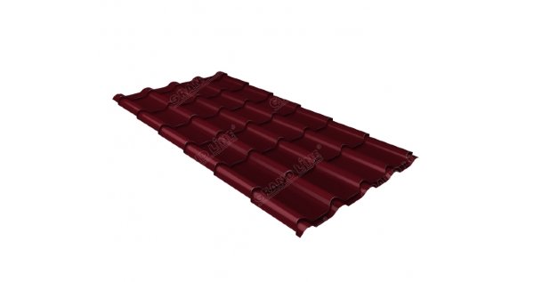 Металлочерепица камея 0,5 Satin RAL 3005 красное вино купить в Копейске