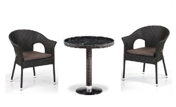 Комплект плетеной мебели AFINA из иск. ротанга T601/Y79A-W53 Brown 2Pcs купить в Копейске