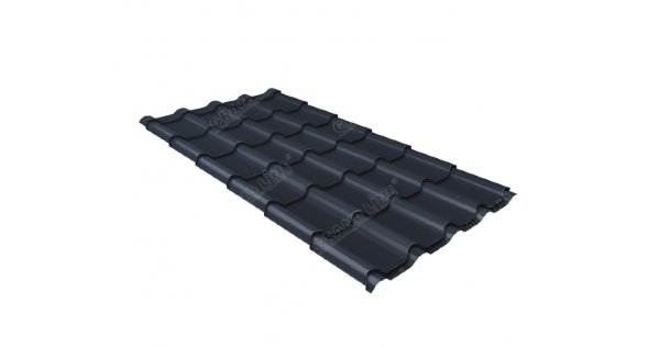 Металлочерепица камея 0,5 Satin RAL 7024 мокрый асфальт купить в Копейске