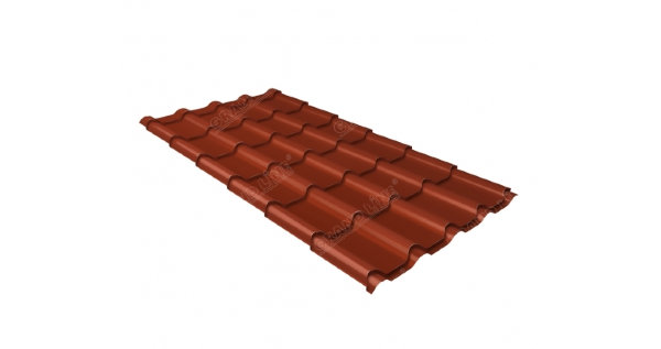 Металлочерепица камея 0,5 Satin RAL 8004 терракота купить в Копейске