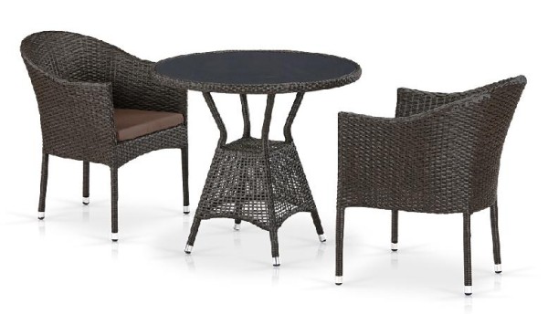 Комплект плетеной мебели AFINA из иск. ротанга T707ANS/Y350-W53 Brown 2Pcs купить в Копейске