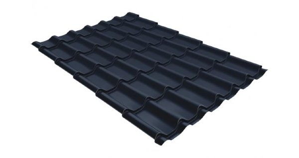 Металлочерепица классик 0,5 Satin RAL 7024 мокрый асфальт купить в Копейске