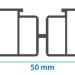 Лага алюминиевая KRONEX 50x25x3000 мм несущая купить в Копейске