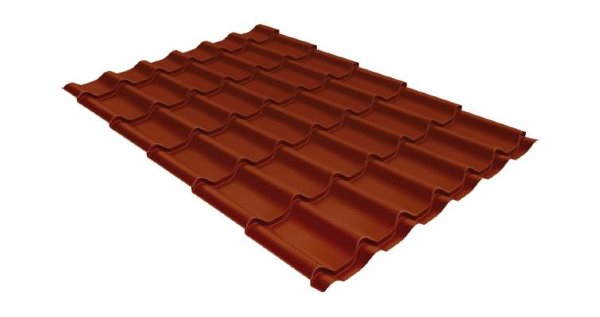 Металлочерепица классик GL 0,5 Velur20 RAL 8004 терракота купить в Копейске