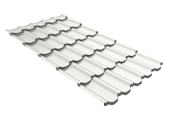 Металлочерепица квинта плюс с 3D резом 0,5 Satin RAL 9003 сигнальный белый купить в Копейске