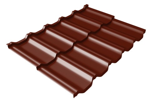 Металлочерепица модульная Квинта Uno Grand Line c 3D резом 0,5 Satin RAL 3005 красное вино купить в Копейске