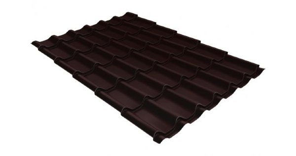 Металлочерепица классик 0,5 Satin RAL 8017 шоколад купить в Копейске
