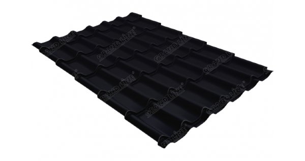 Металлочерепица классик 0,45 Drap RAL 9005 черный купить в Копейске