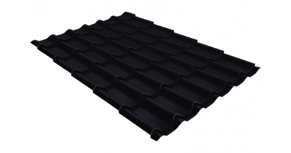 Металлочерепица классик GL 0,5 Quarzit lite RAL 9005 черный купить в Копейске
