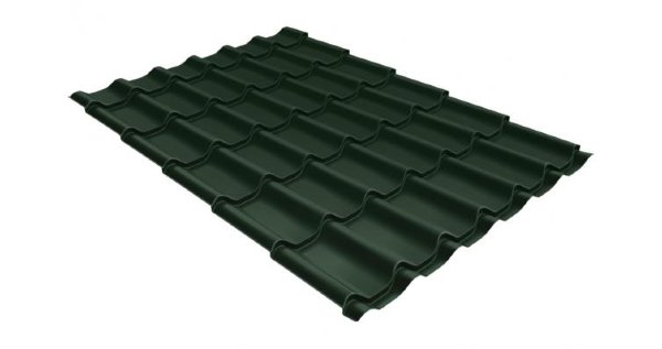 Металлочерепица классик 0,5 Satin RR 11 темно-зеленый купить в Копейске