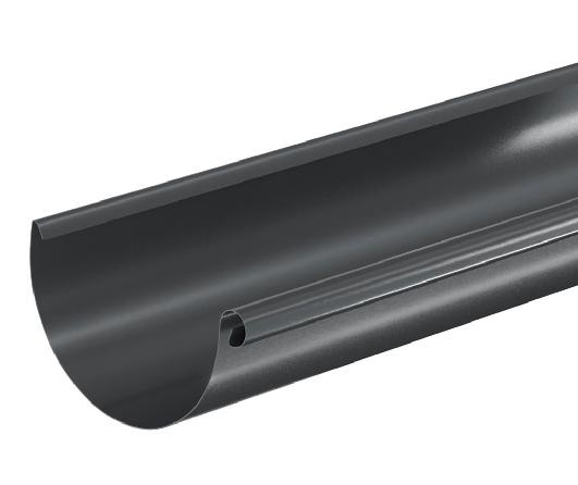 Водосток Aquasistem, система 125x90 - Водосточный желоб 3.00м RAL 7024 Тёмно-серый купить в Копейске